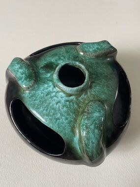 MCM  Beachcomber Pottery Green Glazed Ceramic Home Accent Vase